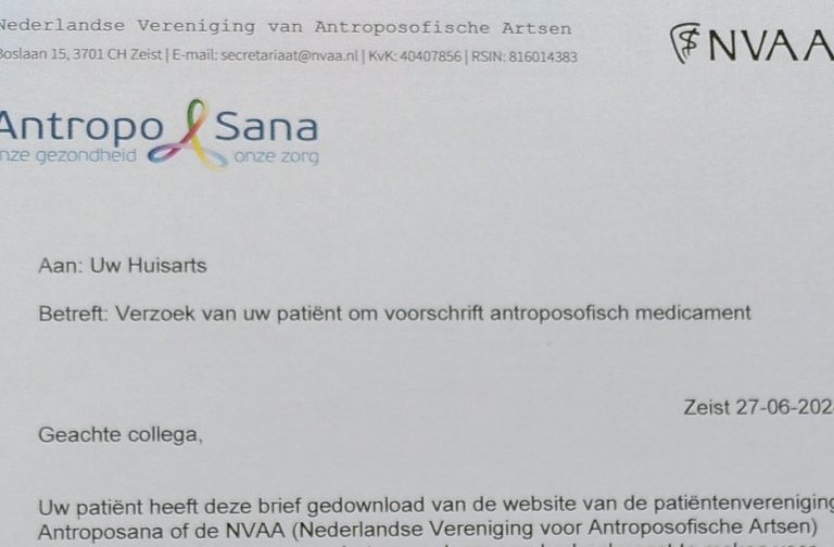 Verzoek patient antroposofisch medicament aan reguliere huisarts